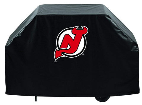Achetez la housse de barbecue en vinyle respirant robuste d'extérieur noir HBS des Devils du New Jersey - Sporting Up
