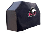 Cubierta para parrilla de barbacoa de vinilo resistente para exteriores, color negro, Northern Illinois Huskies hbs, Sporting Up