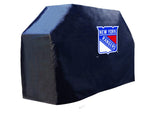 New York Rangers HBS Black Outdoor Heavy Duty Breathable Vinyl BBQ Grill Cover - Sporting Up
