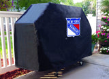 New York Rangers HBS schwarze Outdoor-Grillabdeckung aus robustem, atmungsaktivem Vinyl – sportlich