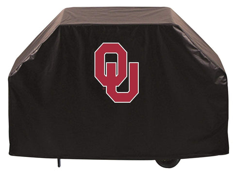 Shop Oklahoma Sooners HBS Black Outdoor Heavy Duty Breathable Vinyl BBQ Grill Cover - Sporting Up