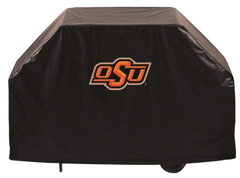 Oklahoma State Cowboys hbs noir extérieur robuste vinyle barbecue couverture - arborant vers le haut