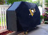 Penguins de Pittsburgh hbs noir extérieur lourd respirant vinyle barbecue couverture - sporting up
