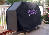 TCU Horned Frogs HBS Black Outdoor Heavy Duty Breathable Vinyl BBQ Grill Cover - Sporting Up