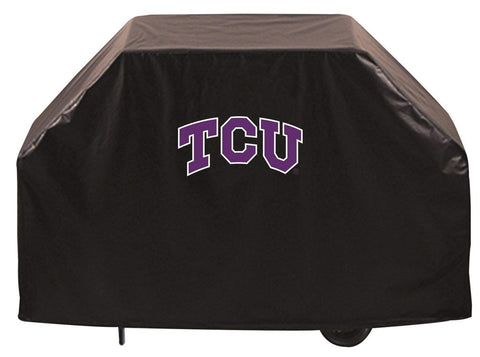 Shop TCU Horned Frogs HBS Black Outdoor Heavy Duty Breathable Vinyl BBQ Grill Cover - Sporting Up