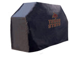 Cubierta para parrilla de barbacoa de vinilo resistente para exteriores, color negro, Texas State Bobcats hbs, Sporting Up