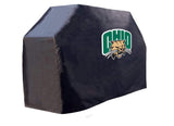 Ohio Bobcats hbs noir extérieur robuste respirant vinyle barbecue couverture - arborant vers le haut