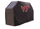 Virginia tech hokies hbs cubierta negra para parrilla de barbacoa de vinilo resistente para exteriores - sporting up