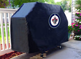 Winnipeg Jets HBS Black Outdoor Heavy Duty Breathable Vinyl BBQ Grill Cover - Sporting Up