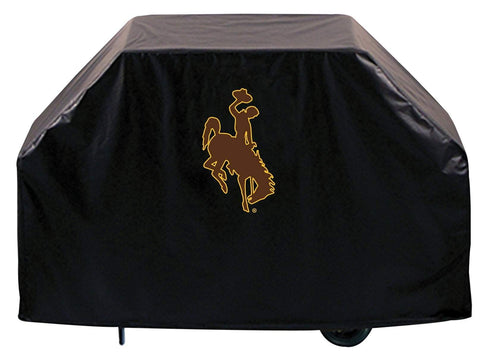 Wyoming Cowboys hbs noir extérieur robuste respirant vinyle barbecue couverture - sporting up