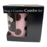 Kansas State Wildcats MugWorld Inc. Pink Polka Dot Coffee Mug & Coaster Set - Sporting Up