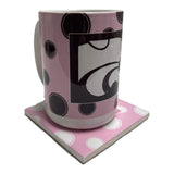 Kansas State Wildcats MugWorld Inc. Pink Polka Dot Coffee Mug & Coaster Set - Sporting Up