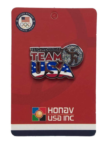 olympische Sommerspiele 2020 in Tokio, Japan, Anstecknadel „Team USA“ mit Handball-Piktogramm – sportlich