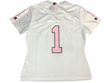 Kansas State Wildcats #1 Womens  Nike White Pink Football Jersey - Sporting Up