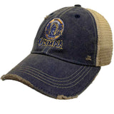 Olympia Beer Brewing Company Retro Brand Navy Vintage Tattered Mesh Adj. Hat Cap - Sporting Up