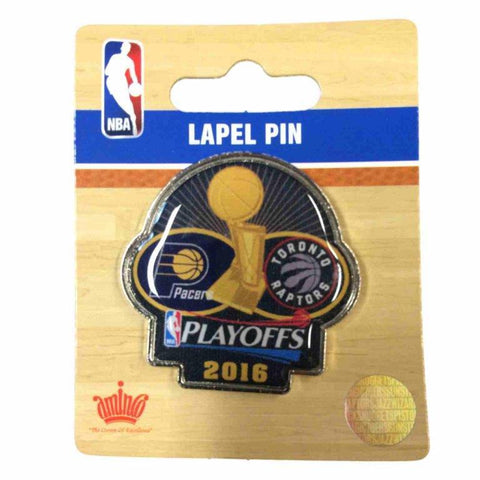 Épinglette de collectionneurs en métal des séries éliminatoires 2016 des Indiana Pacers vs Toronto Raptors - Sporting Up