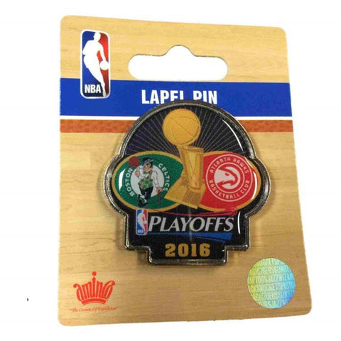 Shop Boston Celtics vs Atlanta Hawks 2016 NBA Playoffs Metal Collectors Lapel Pin - Sporting Up