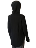 St. louis blues retro brand mujer chaqueta con capucha y cremallera completa de mezcla cuádruple negra - sporting up