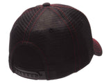 Indiana Hoosiers Zephyr Black Mesh Blackout Trucker Adjustable Snapback Hat Cap - Sporting Up