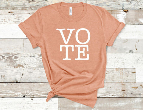 Vote T-Shirt - Heather Prism Peach - Sporting Up