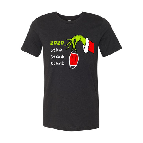 Shop The Grinch 2020 Stink Stank Stunk T-Shirt - Black Heather - Sporting Up