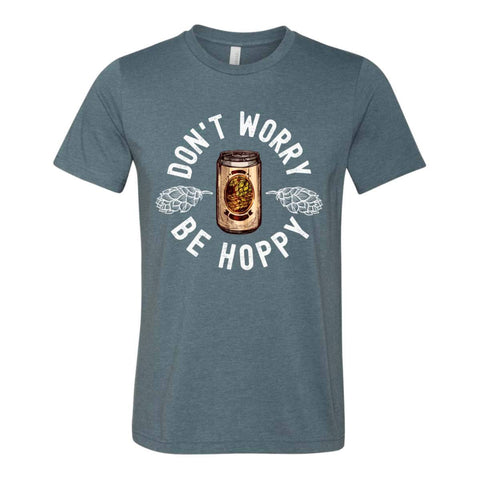 Kaufen Sie „Don't Worry Be Hoppy T-Shirt – Heather Slate – Sporting Up“.