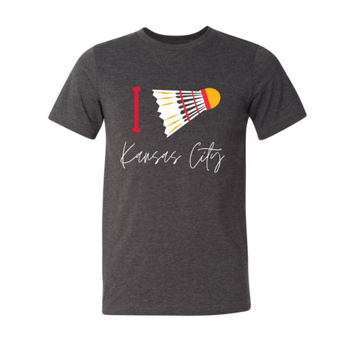 I birdie (love) t-shirt kansas city - chiné gris foncé - faire du sport