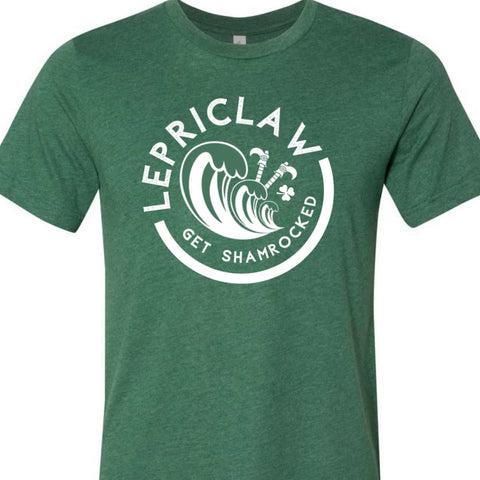 Lepriclaw bekommt ein Kleeblatt-T-Shirt – Heidegrasgrün – sportlich
