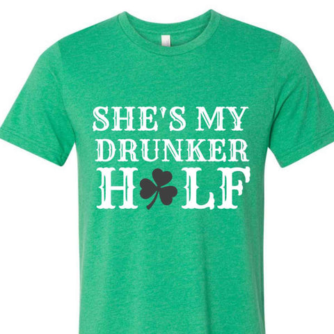 She's My Drunker Half T-Shirt - Heather Kelly - Sporting Up