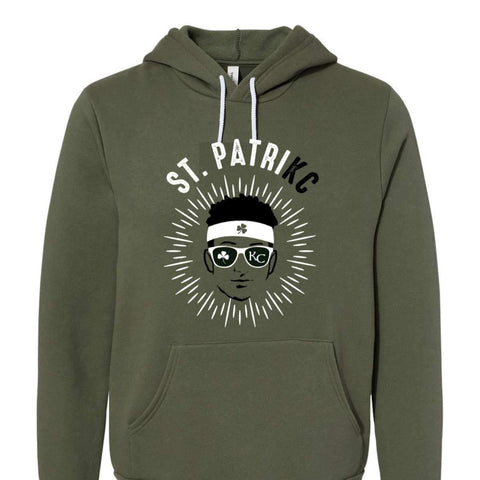 St. PatriKC Patrick Mahomes Ultra Soft Hoodie Sweatshirt - Military Green - Sporting Up