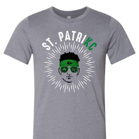 Shop St. PatriKC Patrick Mahomes T-Shirt - Heather Storm - Sporting Up