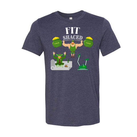 Fit Shaced St. Patrick's Day T-Shirt - Heather Midnight Navy - Sporting Up