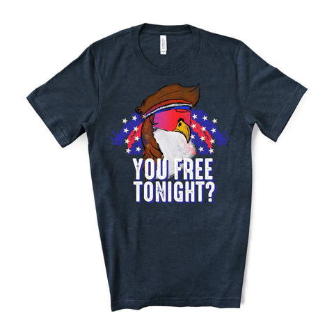 You Free Tonight? T-Shirt - Heather Midnight Navy - Sporting Up