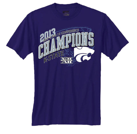 Kansas State K-State Wildcats Ausrüstung für Sport 2013 Big 12 Champs Lila T-Shirt – Sporting Up