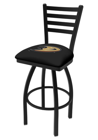 Anaheim Ducks HBS Black Ladder Back High Top Swivel Bar Stool Seat Chair - Sporting Up