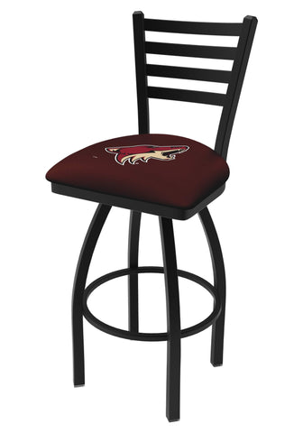 Arizona Coyotes HBS Black Ladder Back High Top Swivel Bar Stool Seat Chair - Sporting Up