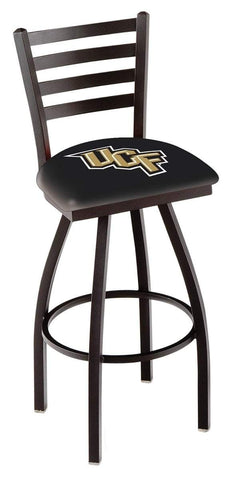 UCF Knights HBS Barhocker mit hoher Rückenlehne, drehbarer Barhocker und Sitzstuhl mit schwarzer Leiter – sportlich