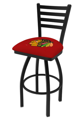 Chicago Blackhawks HBS Red Ladder Back High Top Swivel Bar Stool Seat Chair - Sporting Up
