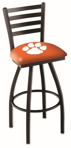 Clemson Tigers HBS Orange Ladder Back High Top Swivel Bar Stool Seat Chair - Sporting Up