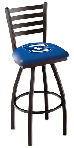 Creighton Bluejays HBS Blue Ladder Back High Top Swivel Bar Stool Seat Chair - Sporting Up