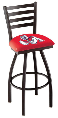 Fresno State Bulldogs HBS Red Ladder Back High Top Swivel Bar Stool Seat Chair - Sporting Up