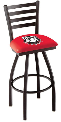 Georgia Bulldogs HBS Bulldog Ladder Back High Swivel Bar Stool Seat Chair - Sporting Up