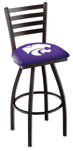 Kansas State Wildcats HBS Ladder Back High Top Swivel Bar Stool Seat Chair - Sporting Up