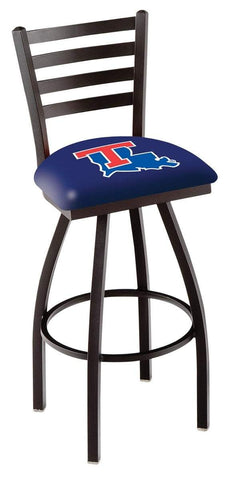 Shoppen Sie Louisiana Tech Bulldogs HBS Barhocker mit Leiterrücken, hoher Oberseite, drehbar, Sitzstuhl – sportlich