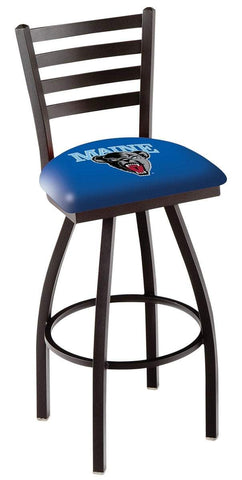 Maine Black Bears HBS Blue Ladder Back High Top Swivel Bar Stool Seat Chair - Sporting Up