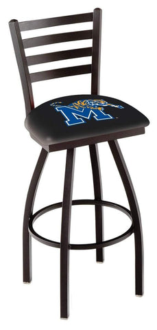 Memphis Tigers HBS Black Ladder Back High Top Swivel Bar Stool Seat Chair - Sporting Up
