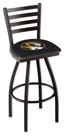 Tigres du Missouri hbs échelle noire dossier haut tabouret de bar pivotant chaise de siège - faire du sport
