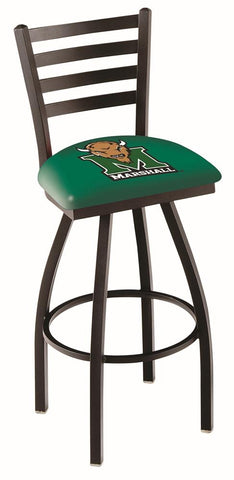 Marshall Thundering Herd HBS Ladder Back High Top Swivel Bar Stool Seat Chair - Sporting Up