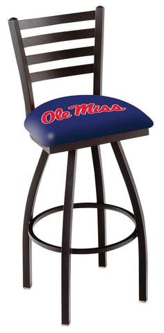 Ole Miss Rebels HBS Navy Ladder Back High Top Swivel Bar Stool Seat Chair - Sporting Up