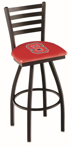 Nc state wolfpack hbs escalera roja respaldo alto giratorio bar taburete asiento silla - sporting up
